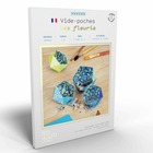 Coffret diy origami - 4 vide-poches - fleurs bleues