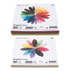 400 feuilles pour origami basic + pastel 15 x 15 cm
