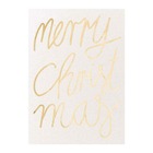 Carte postale merry christmas dorée