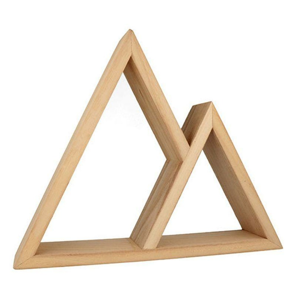 Etagère murale bois à décorer 37 x 30 cm - montagne