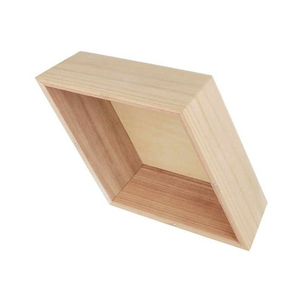 Etagère en bois losange x 3 - 34,5 x 20 x 10,5 cm