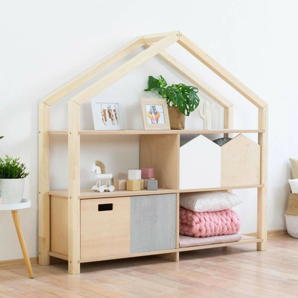 Etagère en bois massif bois naturel 39 x 137 x 146 cm