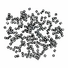 Perles alphabet carrées noires 5 x 5 mm