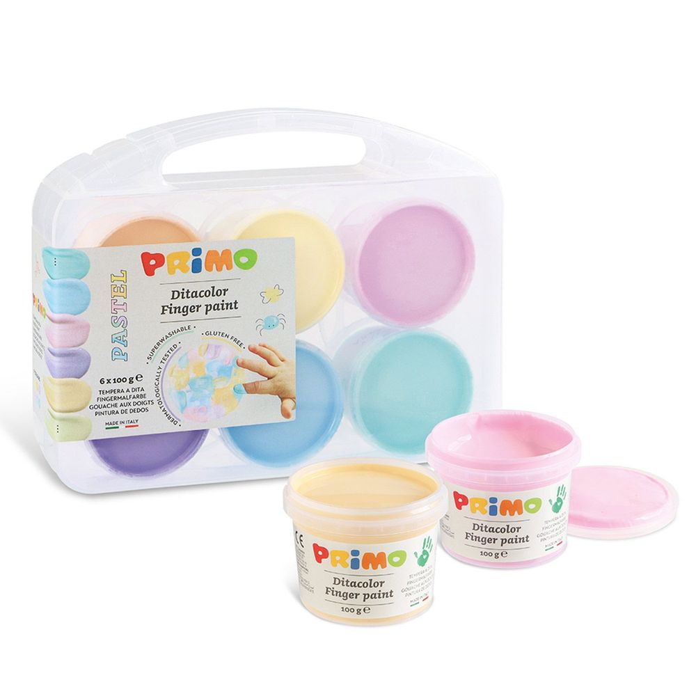 Peinture Au Doigt SES Creative - 6 Couleurs 120ml | Lavable, Hypoallergénique
