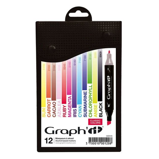 Set 12 marqueurs graph'it - classic colors
