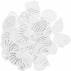 36 confettis en bois - coquillage - blanc
