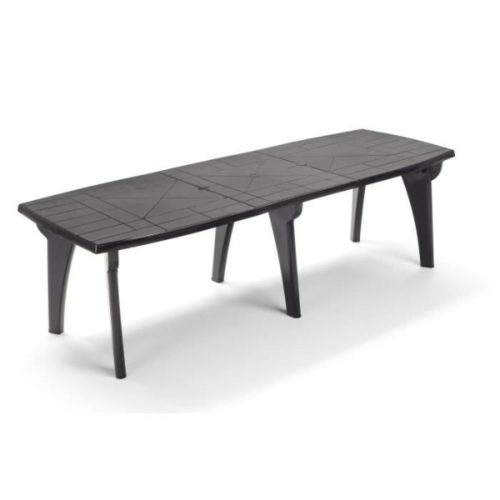 Table de jardin pliante lipari 2 - 8 a 10 places - gris anthracite - polypropylene