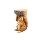 Ecureuil en résine avec bol sur la tête