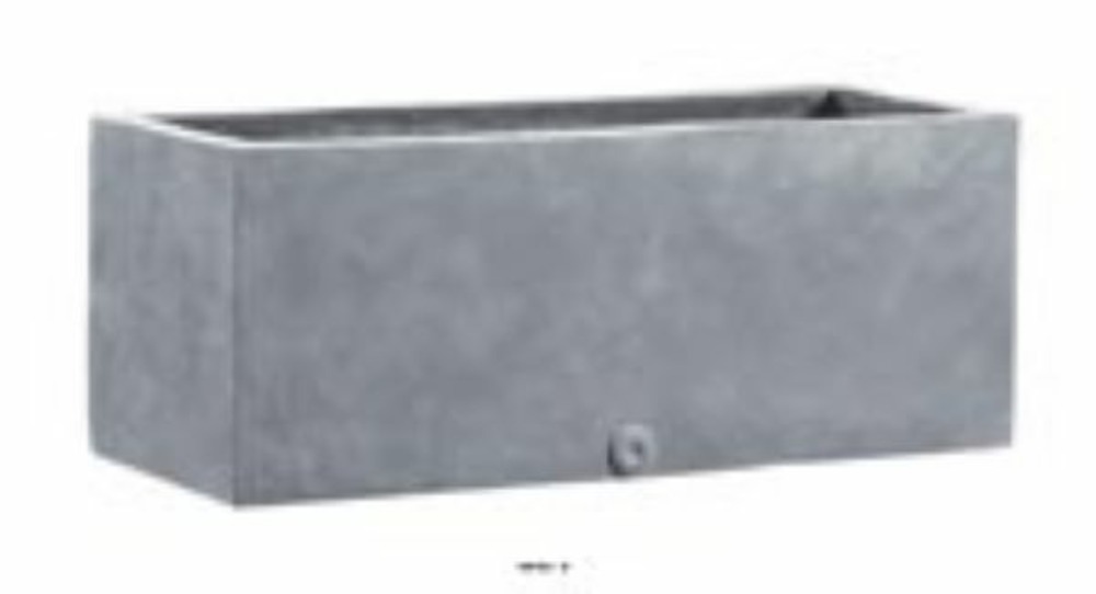 Bac fibres de verre farn ext jardinière l77 h37cm gris plomb - dimhaut: h 37 cm