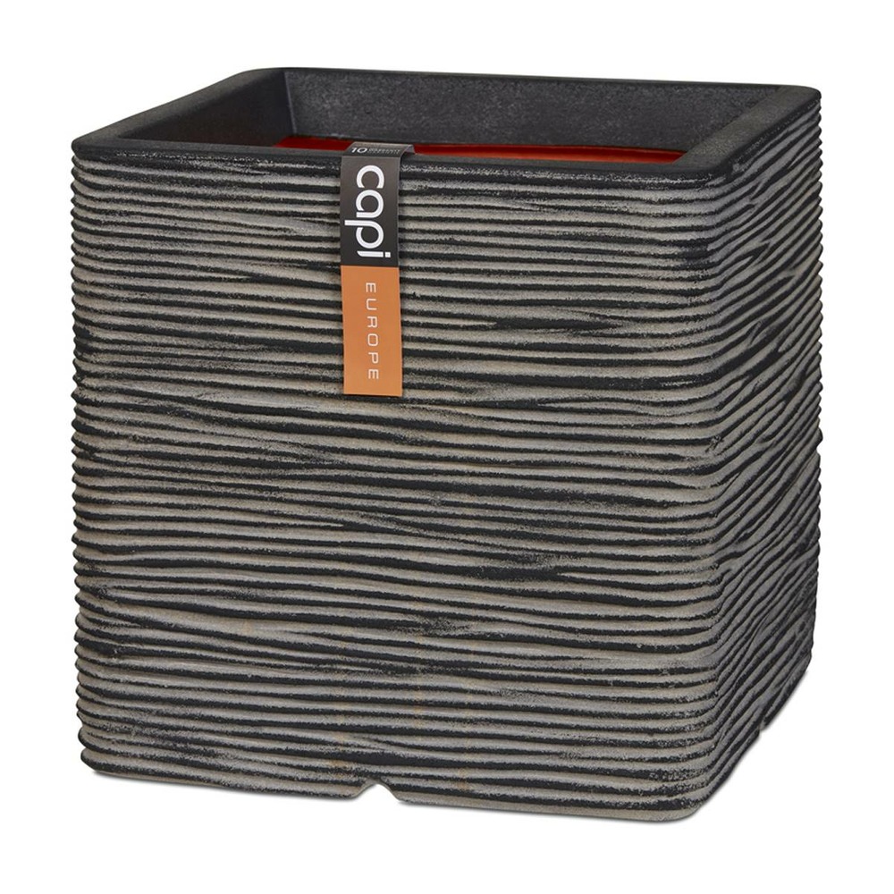 Bac rib top qualité int/ext. Cube 40x40x40 cm anthracite - dimhaut: h 40 cm - co