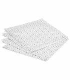 Lot de 4 serviettes de table en coton gris imprimé etnik 40 x 40 cm