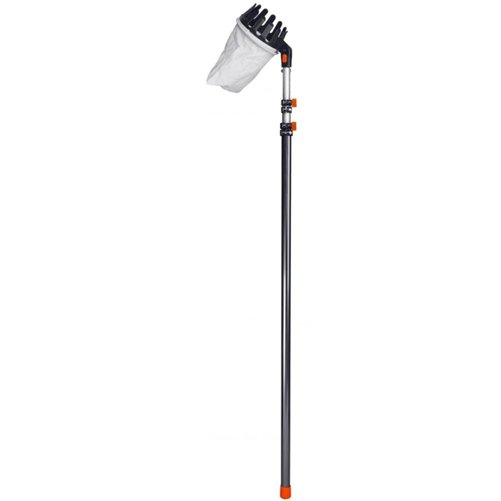 Ramasse-noix Télescopique à Rouleaux - Longueur Réglable 46-150cm - Acier Inoxydable - Pour Châtaignes, Noix, Noisettes, Glands - 3