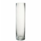 Vase cylindrique en verre transparent 10x10x40 cm