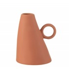 Vase incliné en céramique orange 14x13x18cm