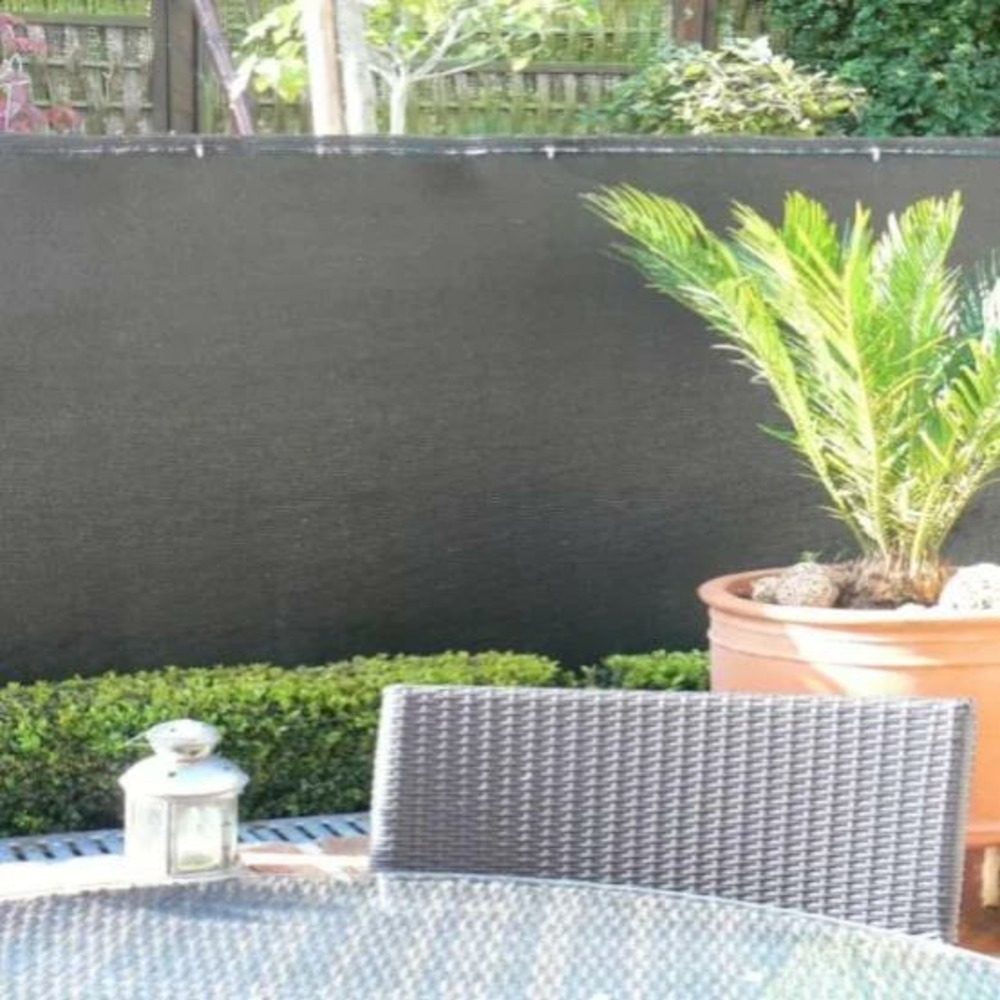 Brise vue 200g-95% - 1x10m gris acier - elegance - signature