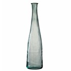 Vase bouteille en verre transparent 18x18x80 cm