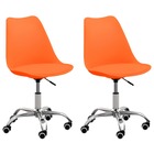 Chaises de bureau 2 pcs orange similicuir