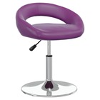 Chaise de salle à manger pivotante violet similicuir
