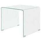 Table basse 49,5 x 50 x 45 cm verre trempé transparent