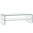 Table basse clair 98 x 45 x 31 cm verre trempé