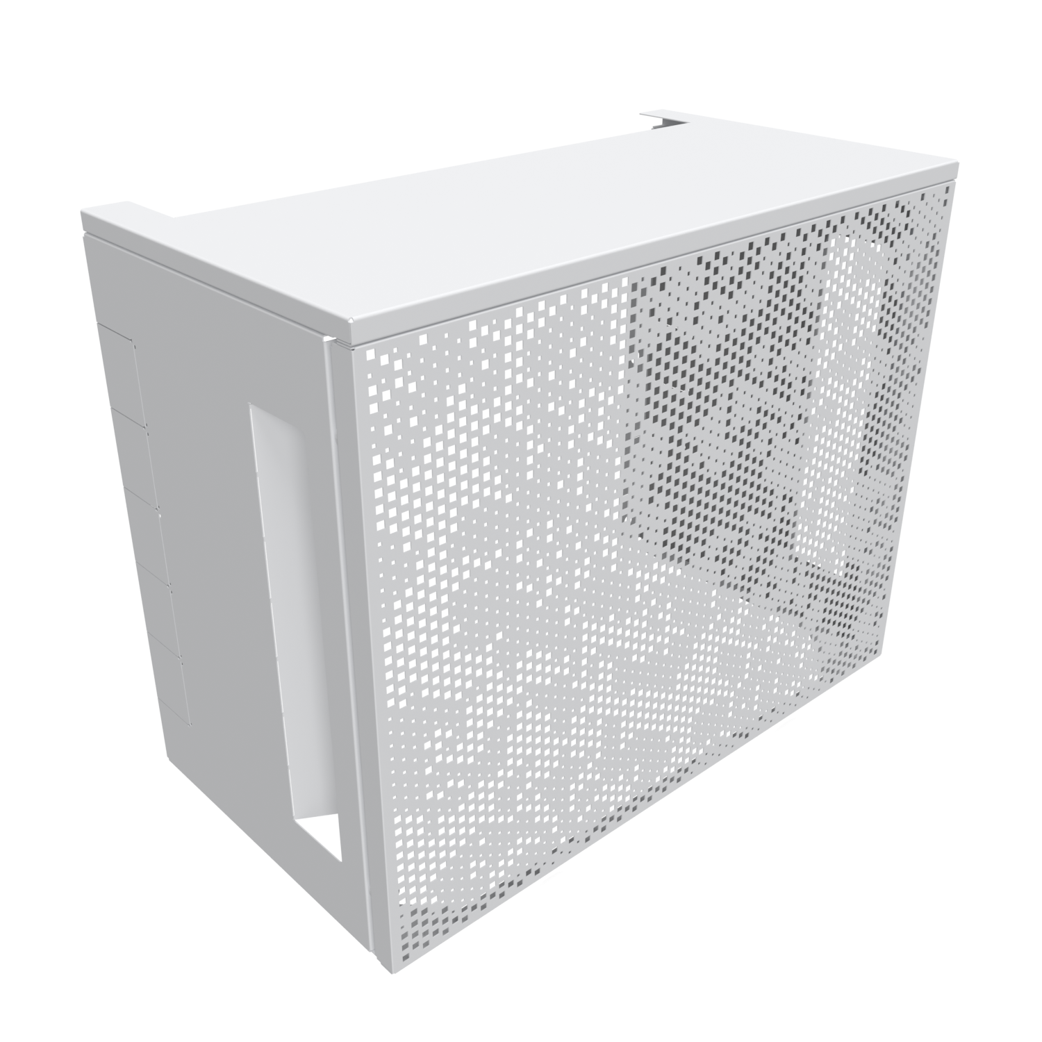 Cache clim et pompe à chaleur atole en aluminium thermolaqué -taille 2 - blanc