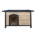 Vanty - niche en bois toit plat pour chien