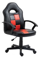 Chaise de bureau gaming ergonomique reglable avec accoudoirs base nylon simili