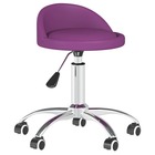 Chaise pivotante de bureau violet similicuir