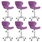 Chaises de salle à manger pivotantes 6 pcs violet similicuir
