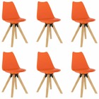Chaises de salle à manger 6 pcs orange