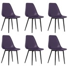 Chaises de salle à manger 6 pcs violet pp