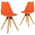 Chaises de salle à manger 2 pcs orange