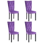 Chaises de salle à manger 4 pcs violet velours