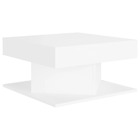 Table basse blanc 57x57x30 cm aggloméré