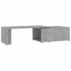 Table basse gris béton 150x50x35 cm aggloméré