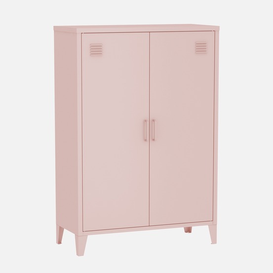 Commode/armoire en métal, 2 portes