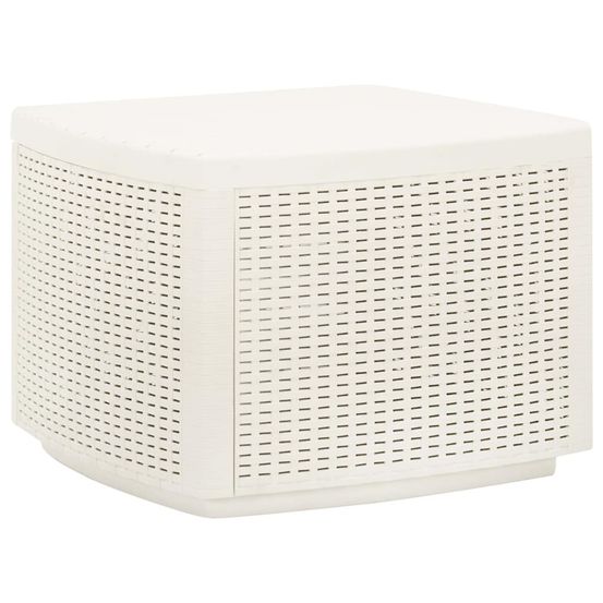Table de jardin blanc 53x53x40 cm plastique