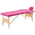 Table de massage pliable 3 zones bois rose