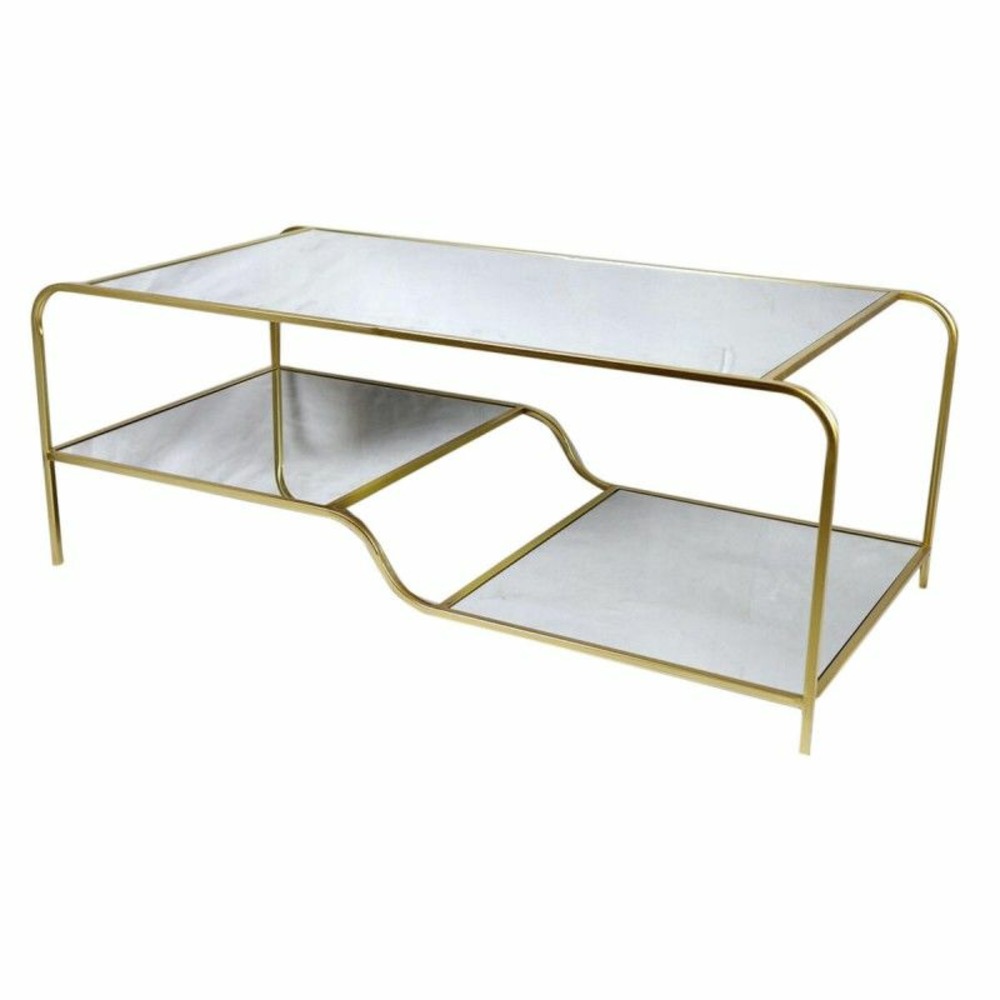 Table dkd home decor miroir doré métal glamour (120 x 60 x 45 cm)