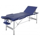 Table de massage pliante alu 3 zones bleue