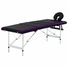 Table de massage pliable 4 zones aluminium noir et violet