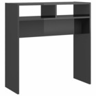 Table console gris brillant 78x30x80 cm aggloméré