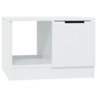 Table basse blanc brillant 50x50x36 cm bois d'ingénierie