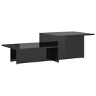 Table basse noir brillant 111,5x50x33 cm bois d'ingénierie