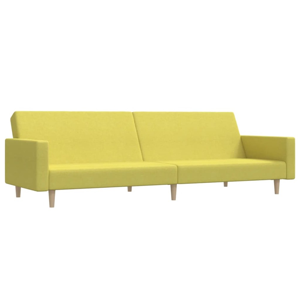 Canapé-lit à 2 places vert tissu