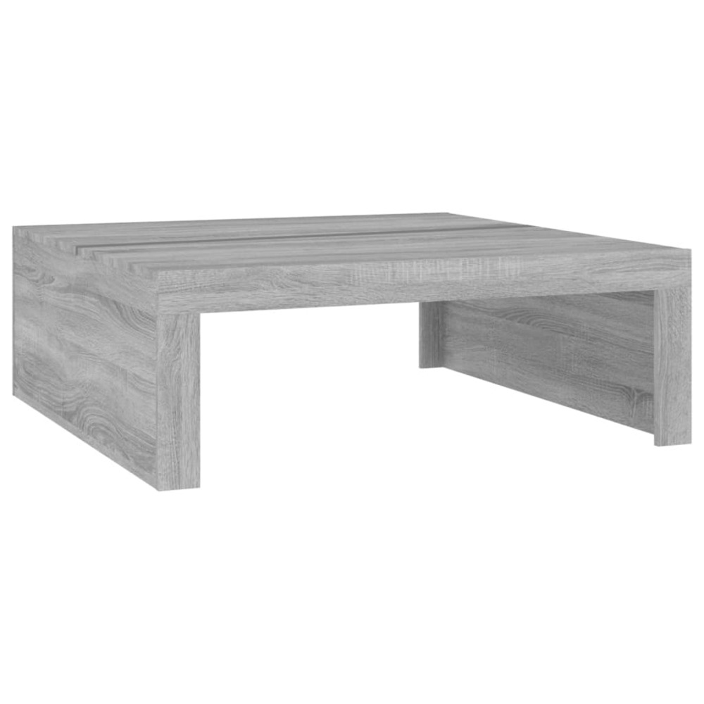 Table basse sonoma gris 100x100x35 cm bois d'ingénierie