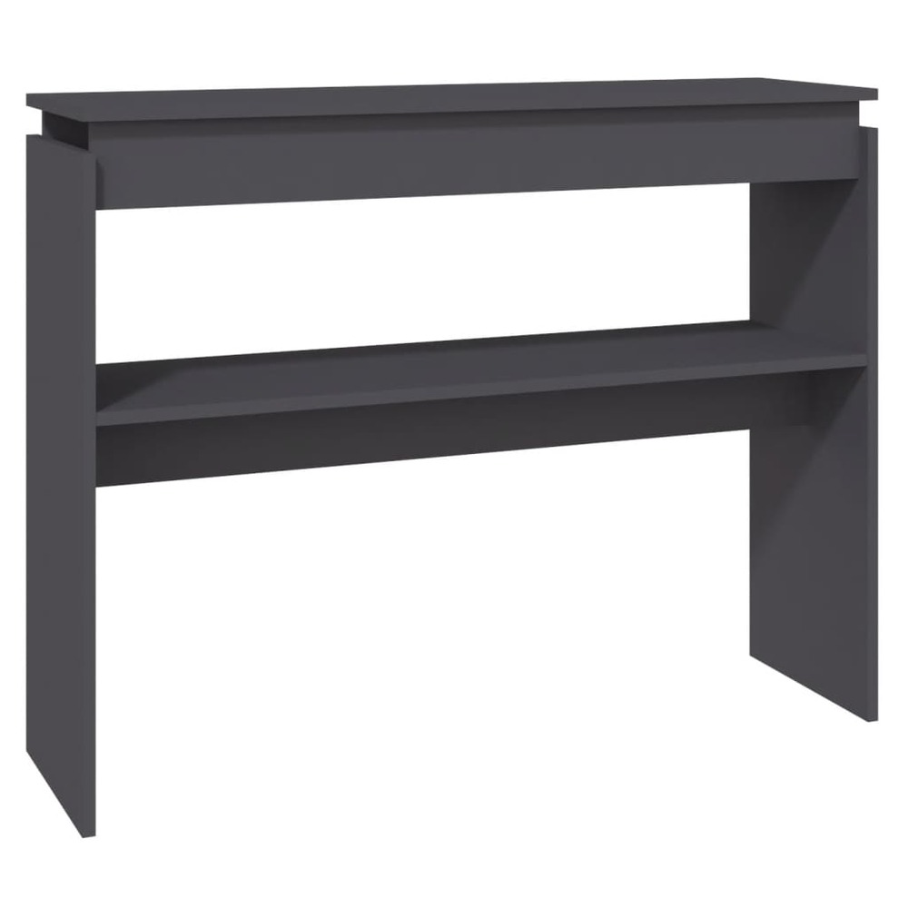 Table console gris 102x30x80 cm aggloméré