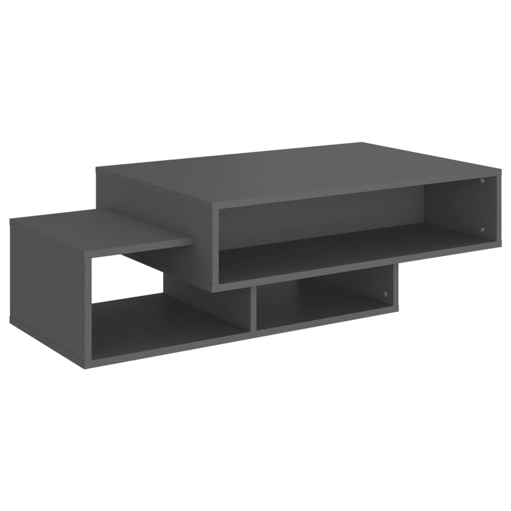 Table basse gris 105x55x32 cm aggloméré