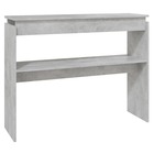 Table console gris béton 102x30x80 cm aggloméré