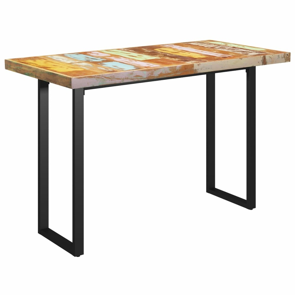 Table à dîner à pieds en o 140x70x77 cm bois de récupération